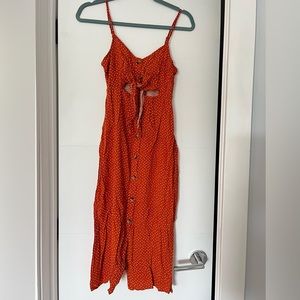 Midi polka dot dress